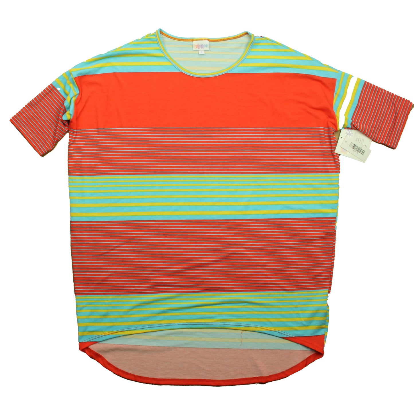 Lularoe Girls Turquoise | Coral Short Sleeve Shirt Size: Junior Small Turquoise | Coral