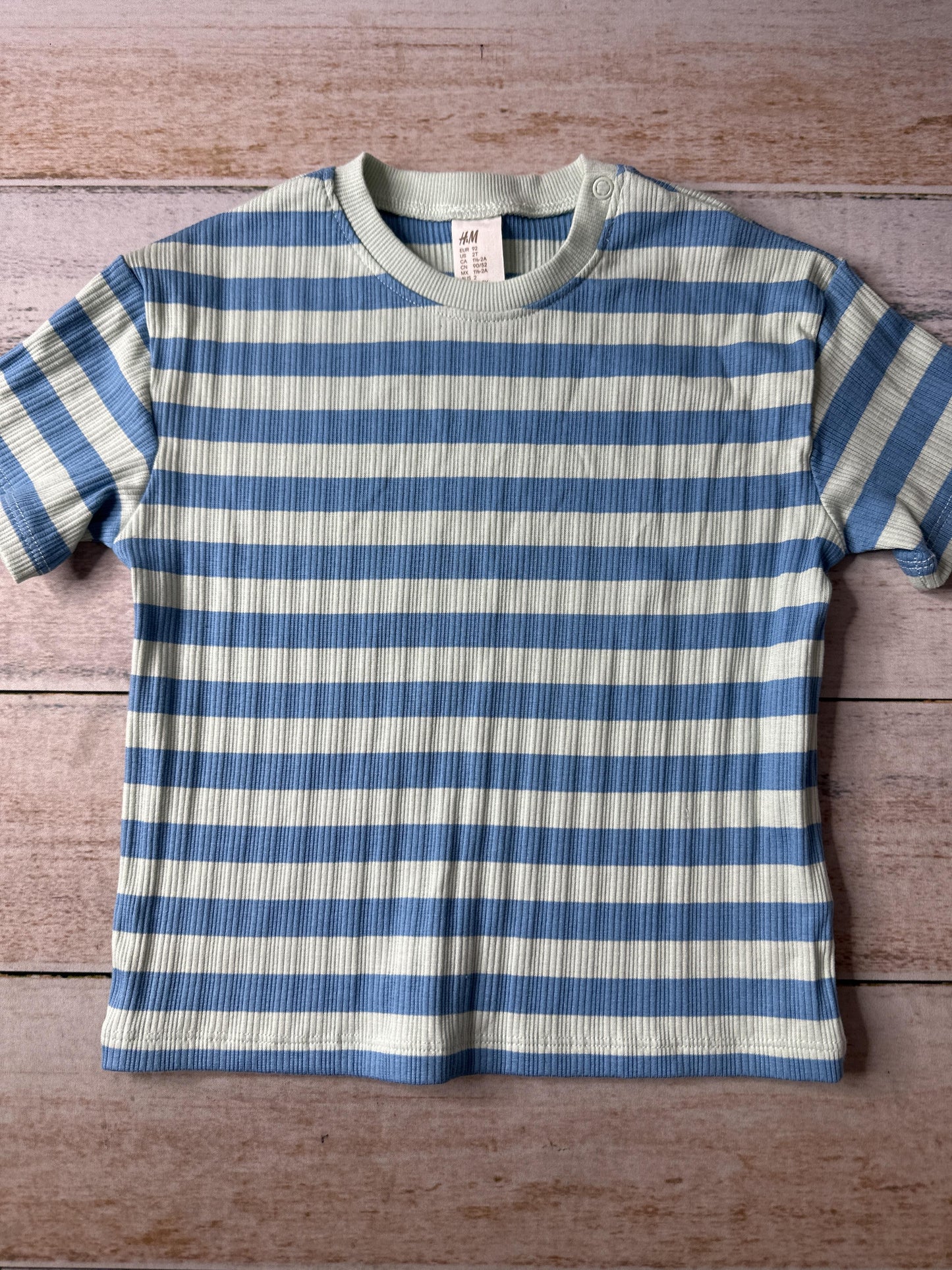 H&M Unisex Turquoise | Light Blue T-Shirt Size: 2T Turquoise | Light Blue