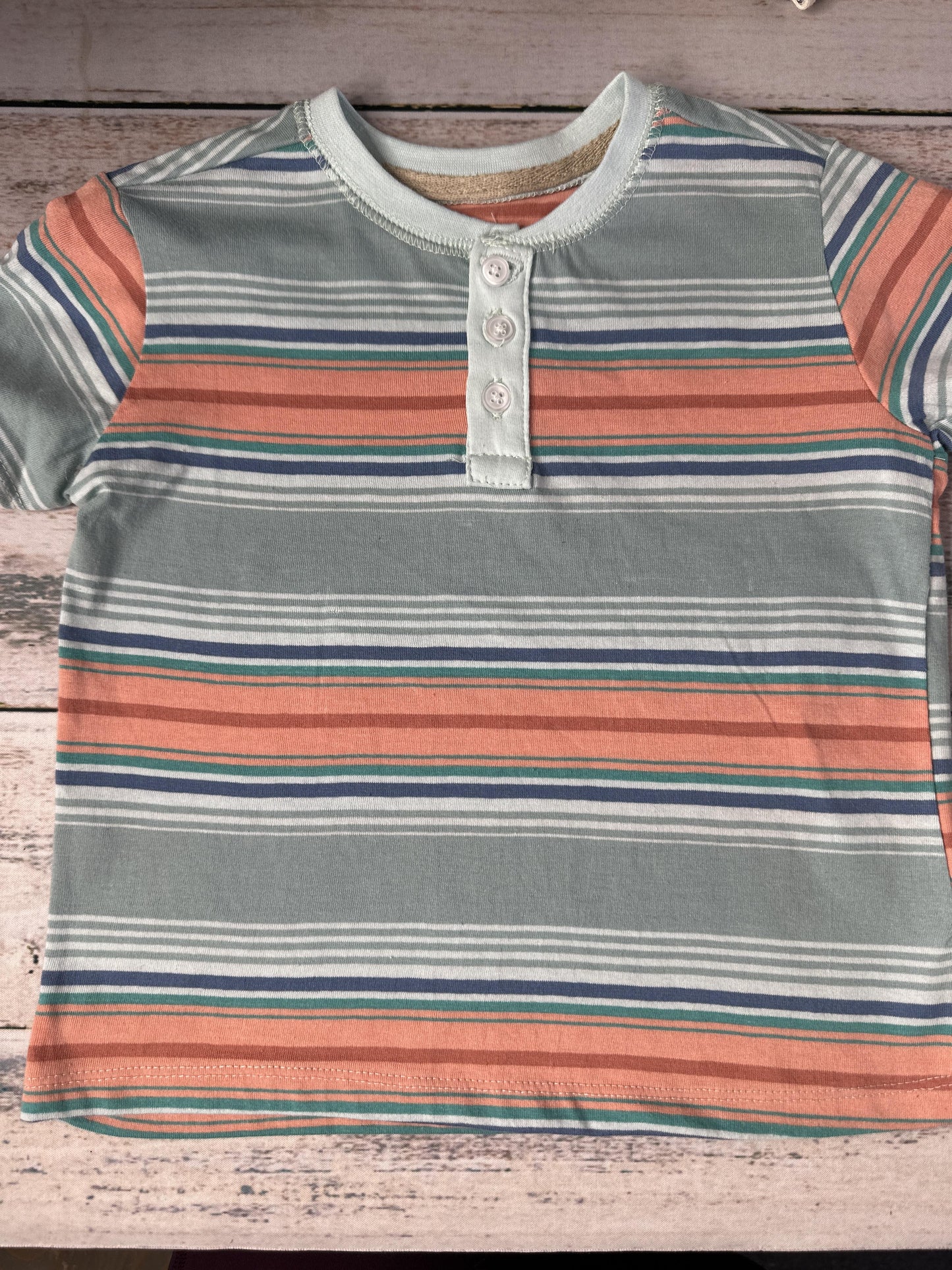 Stitch + Stone Unisex Turquoise | light green | Peach T-Shirt Size: 3T Turquoise | light green | Peach