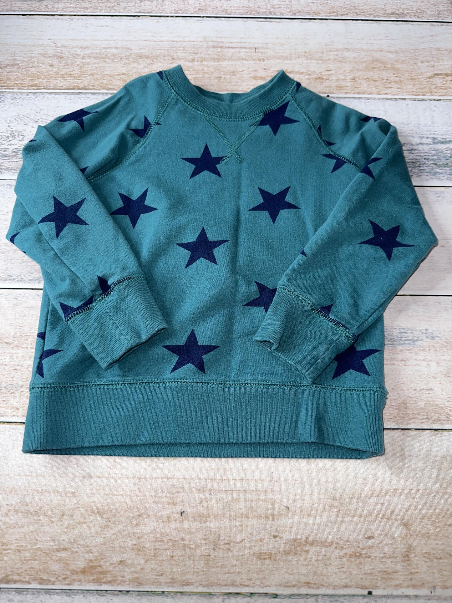Primary Girls Turquoise | Navy Blue | Stars Sweater Size: 3T Turquoise | Navy Blue | Stars