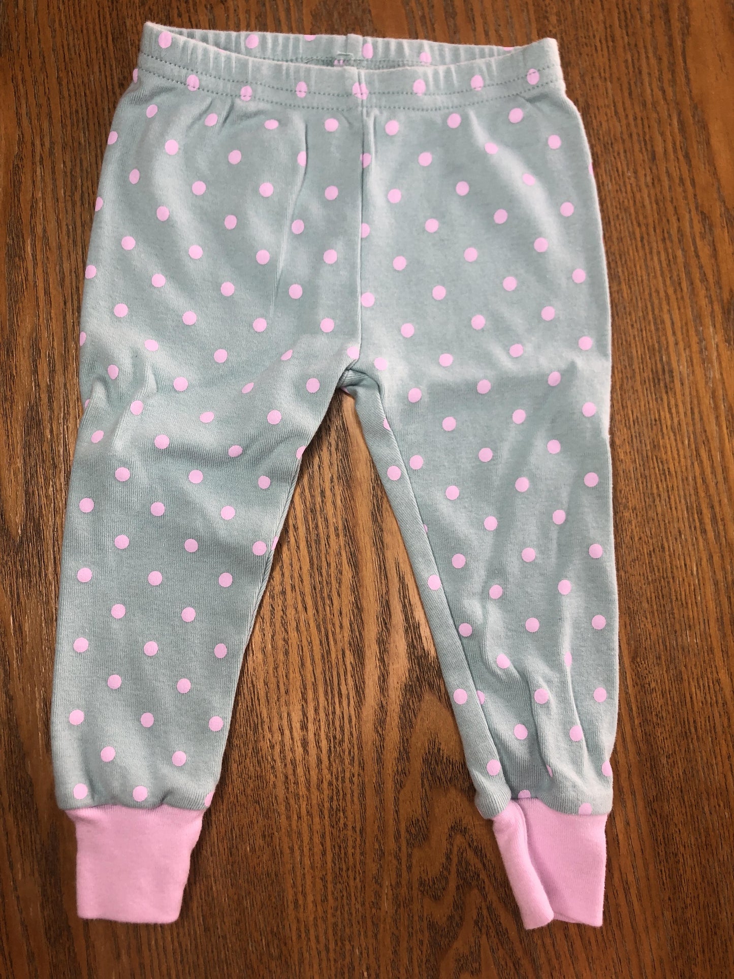 Carters Girls Turquoise | pink | polka dot Pajamas Size: 6-12 months Turquoise | pink | polka dot
