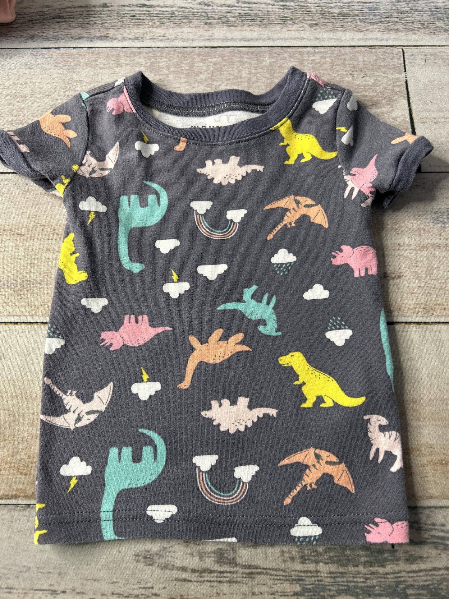 Old Navy Girls Turquoise | pink | Yellow | Rainbow | Dinosaur Pajamas Size: 2T Turquoise | pink | Yellow | Rainbow | Dinosaur