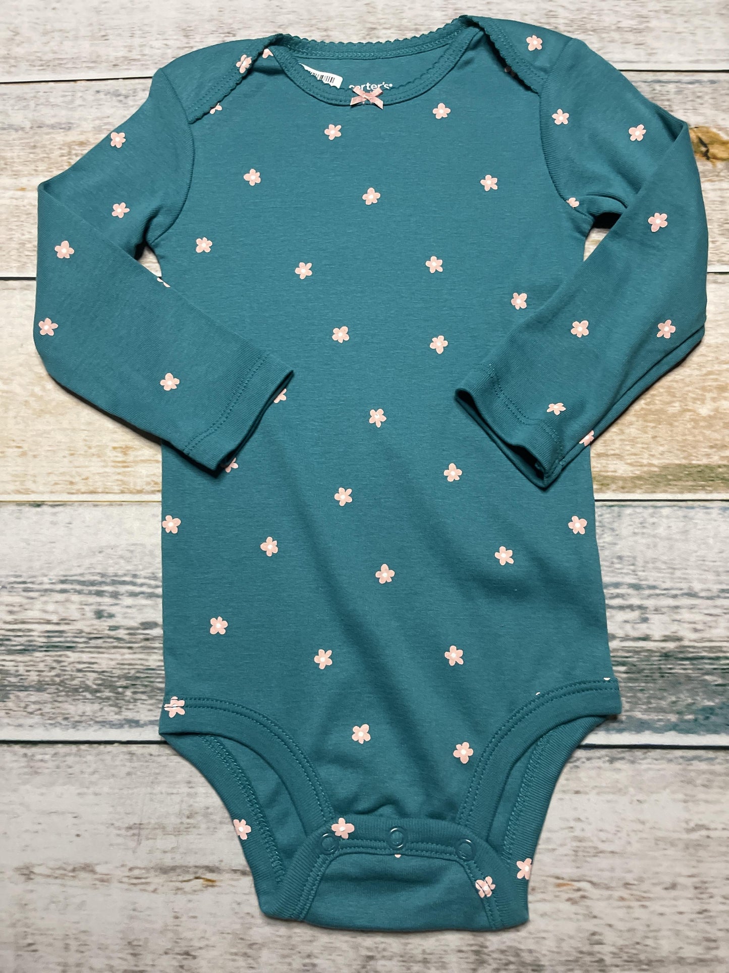 Carters Girls Turquoise | pink Onesie Size: 18 months Turquoise | pink
