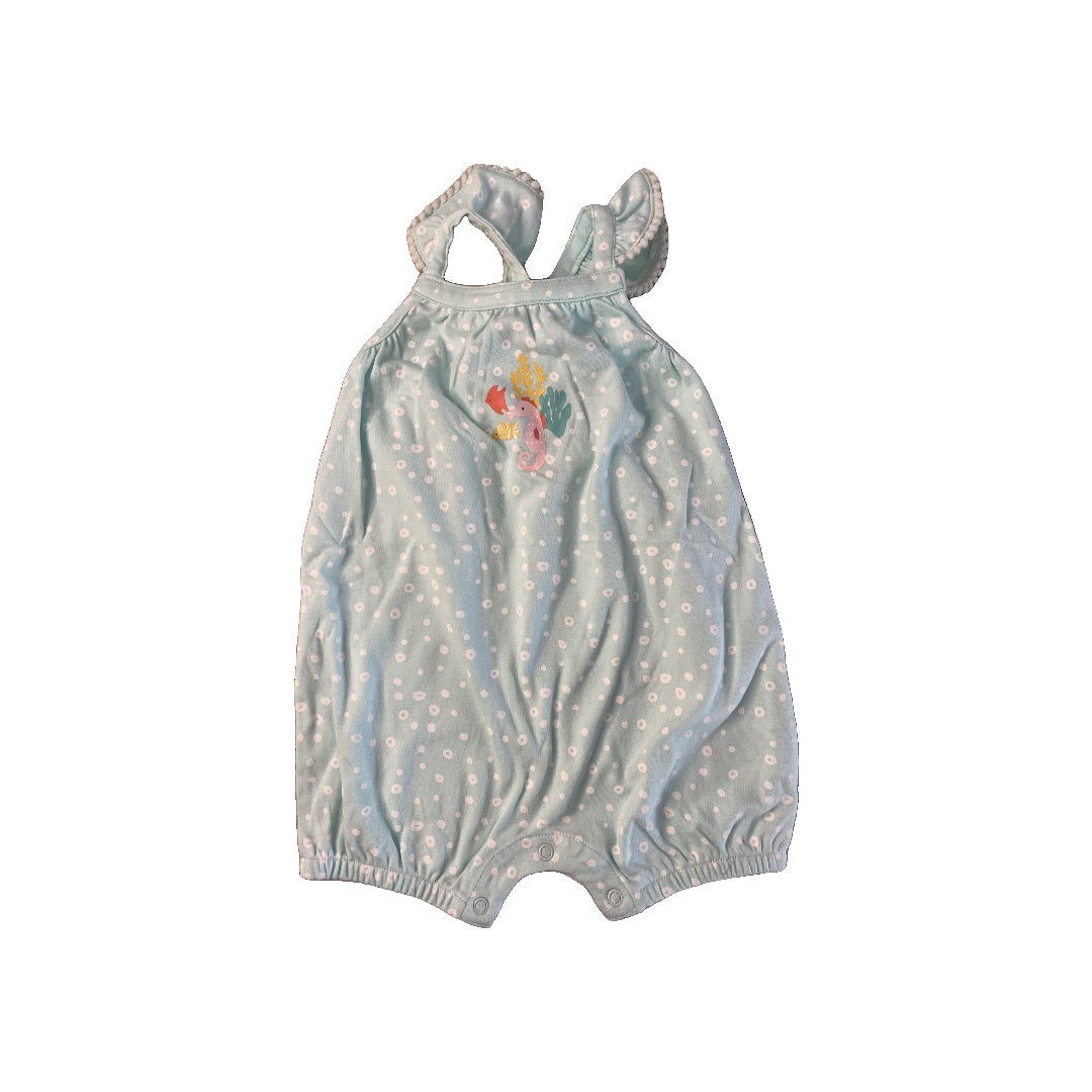 Mac and Moon Girls Turquoise | polka dot Romper Size: 18 months Turquoise | polka dot