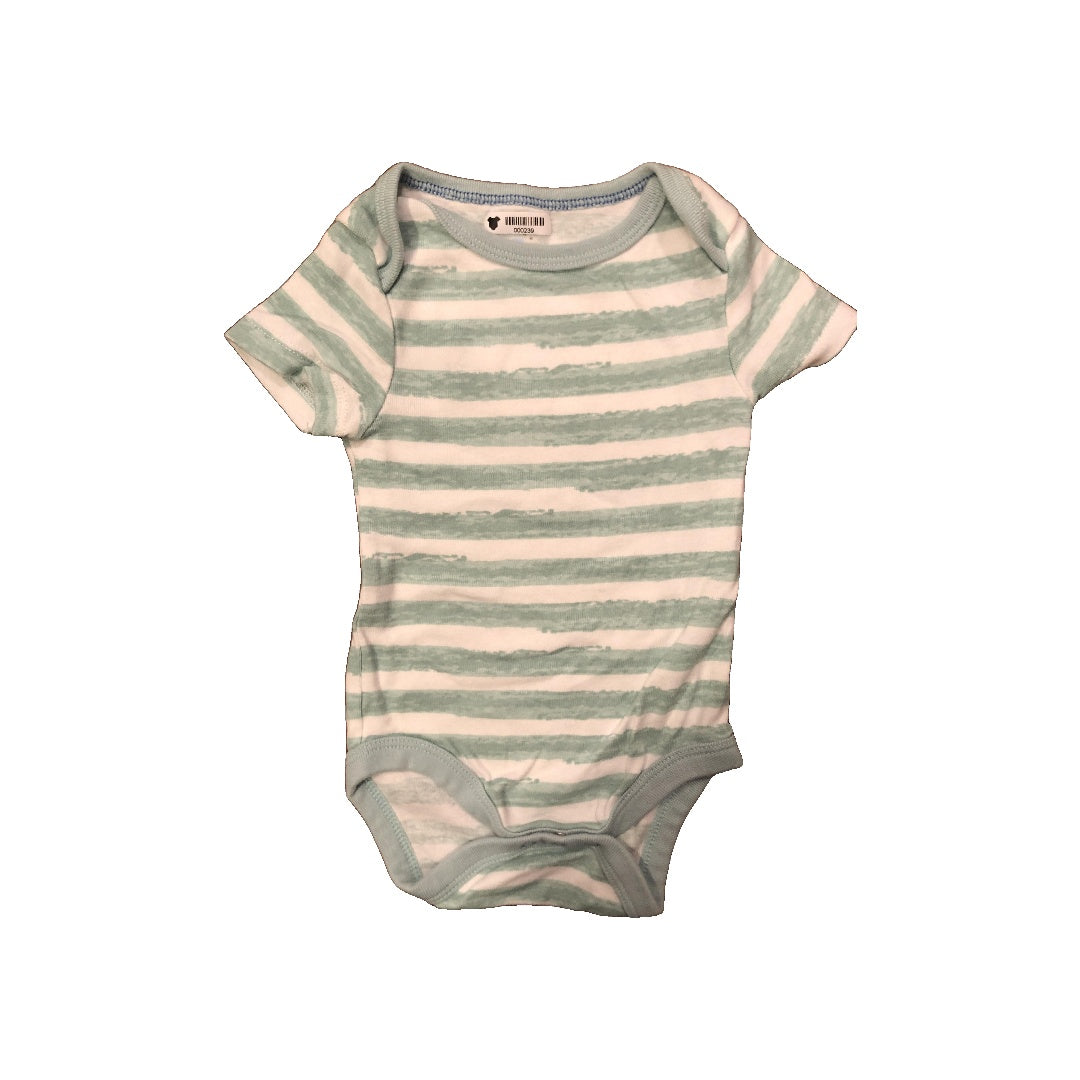 Cloud Island Boys Turquoise | White | Striped Onesie Size: 3-6 months Turquoise | White | Striped