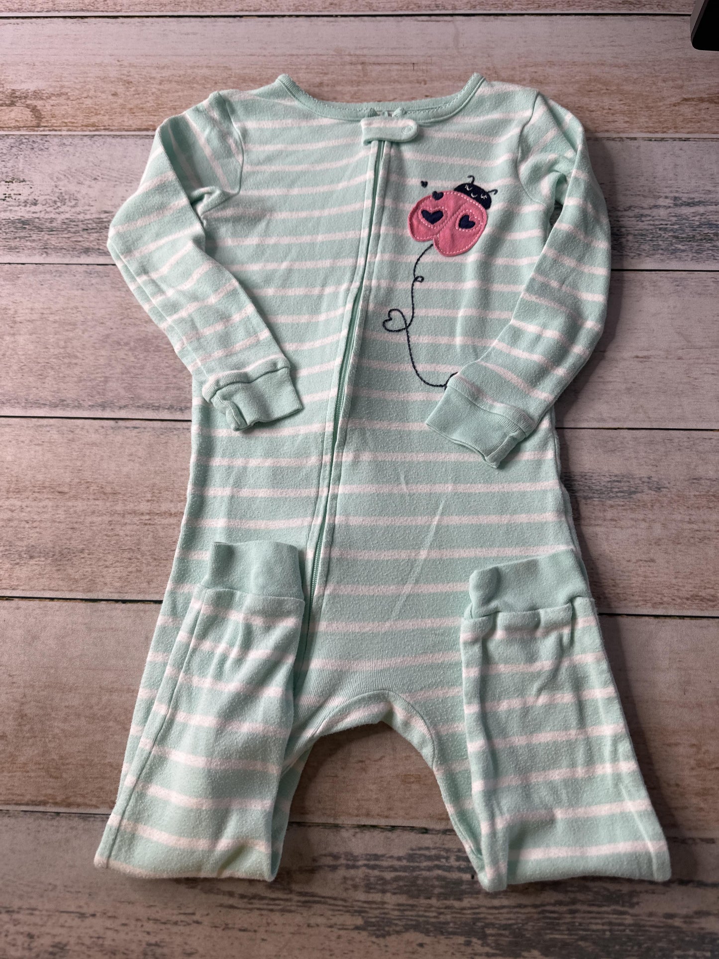 Carters Girls Turquoise | White Pajamas Size: 3T Turquoise | White