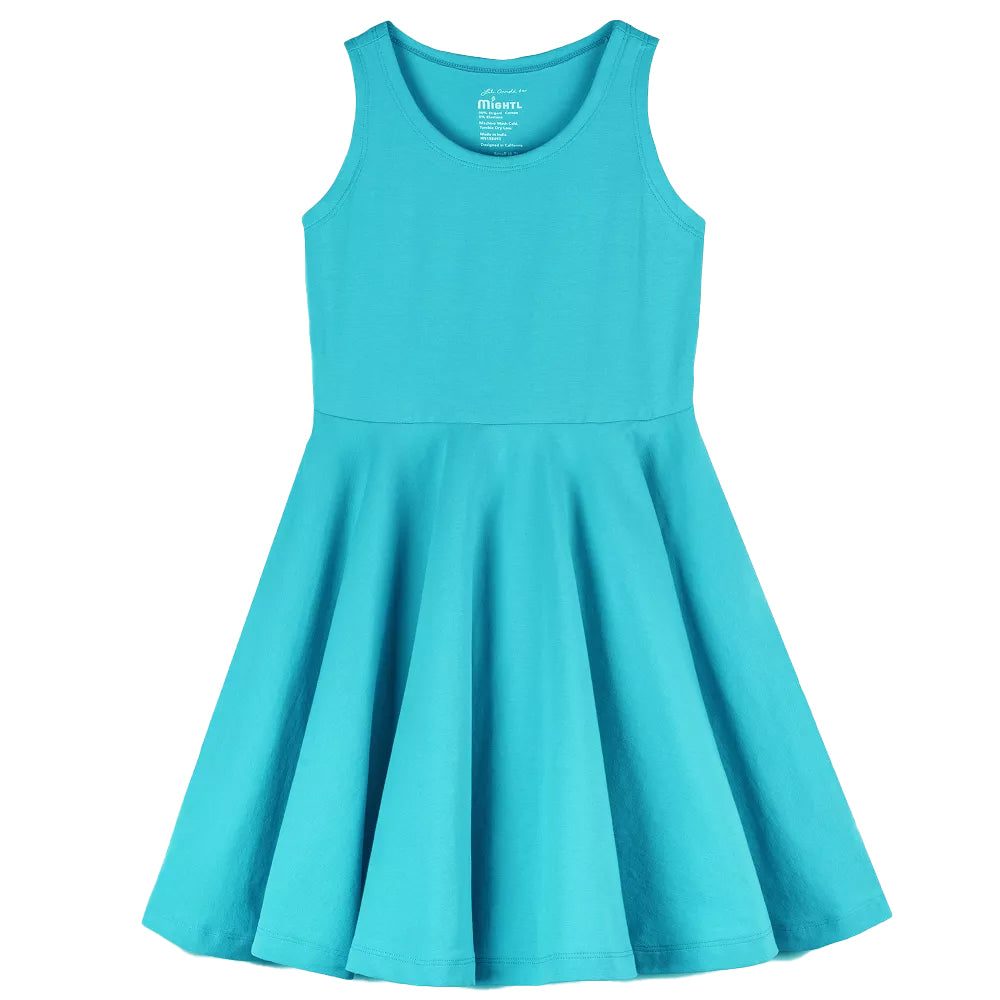 Mightly Girls Turquoise Dress Size: 6-14 Years Turquoise