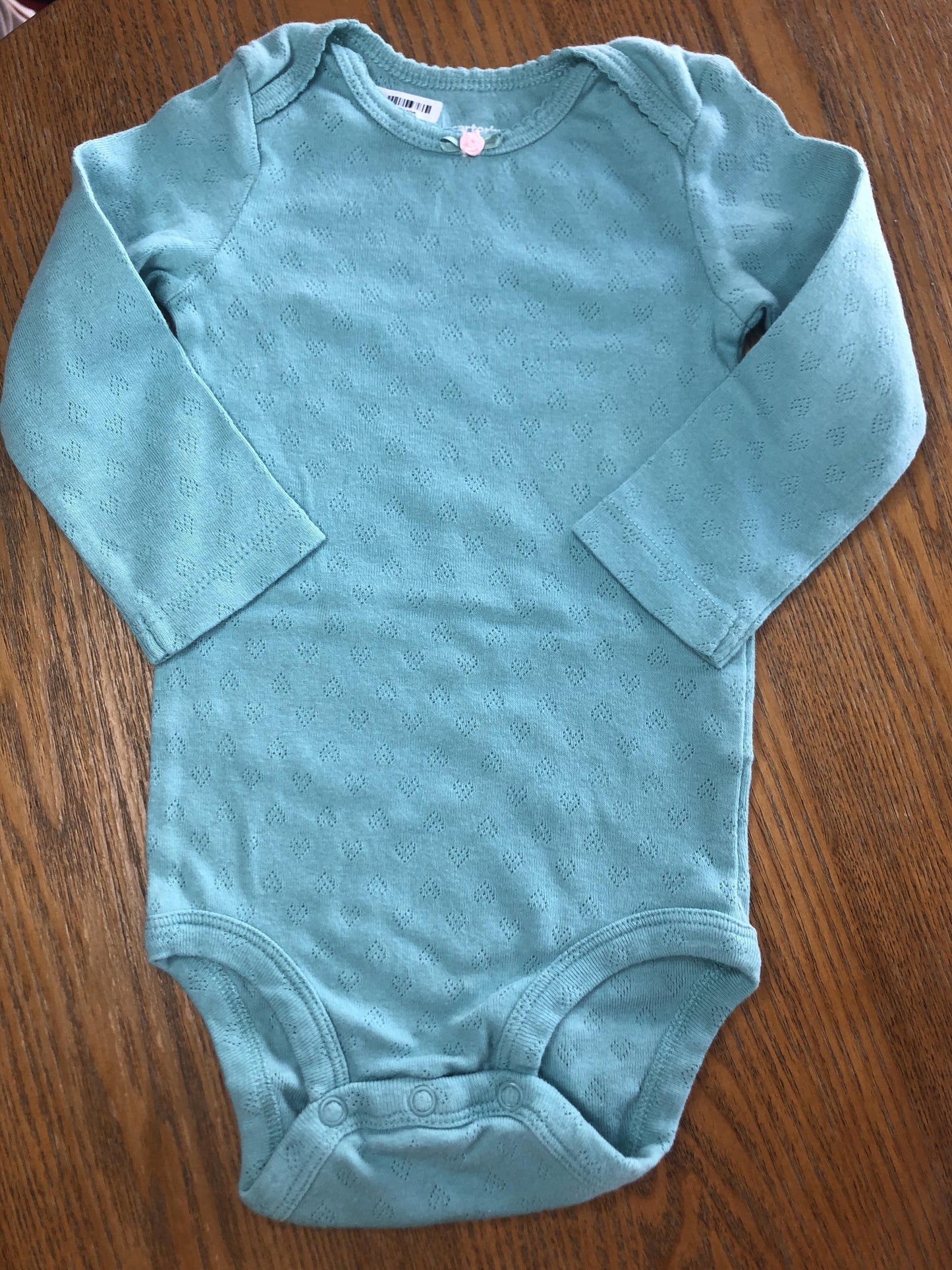 Carters Girls Turquoise Onesie Size: 12 months Turquoise
