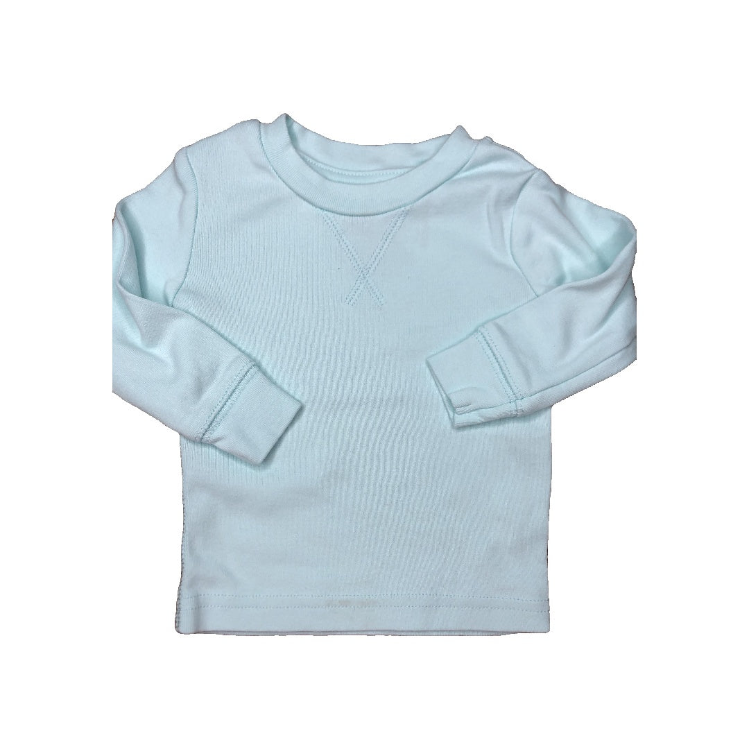 Primary Girls Turquoise Long Sleeve T-Shirt Size: 0-3 months Turquoise