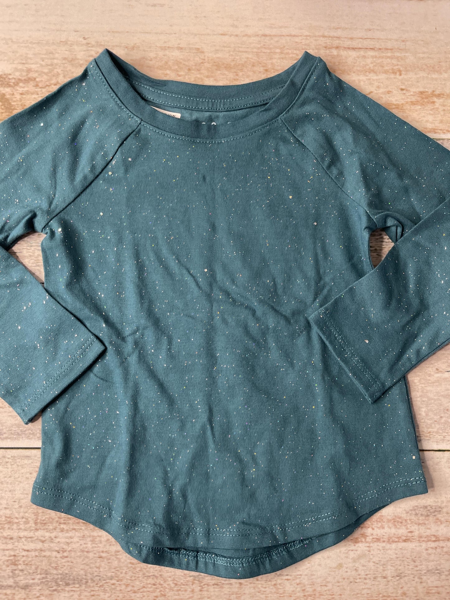 Cat & Jack Girls Turquoise Long Sleeve T-Shirt Size: 2T Turquoise