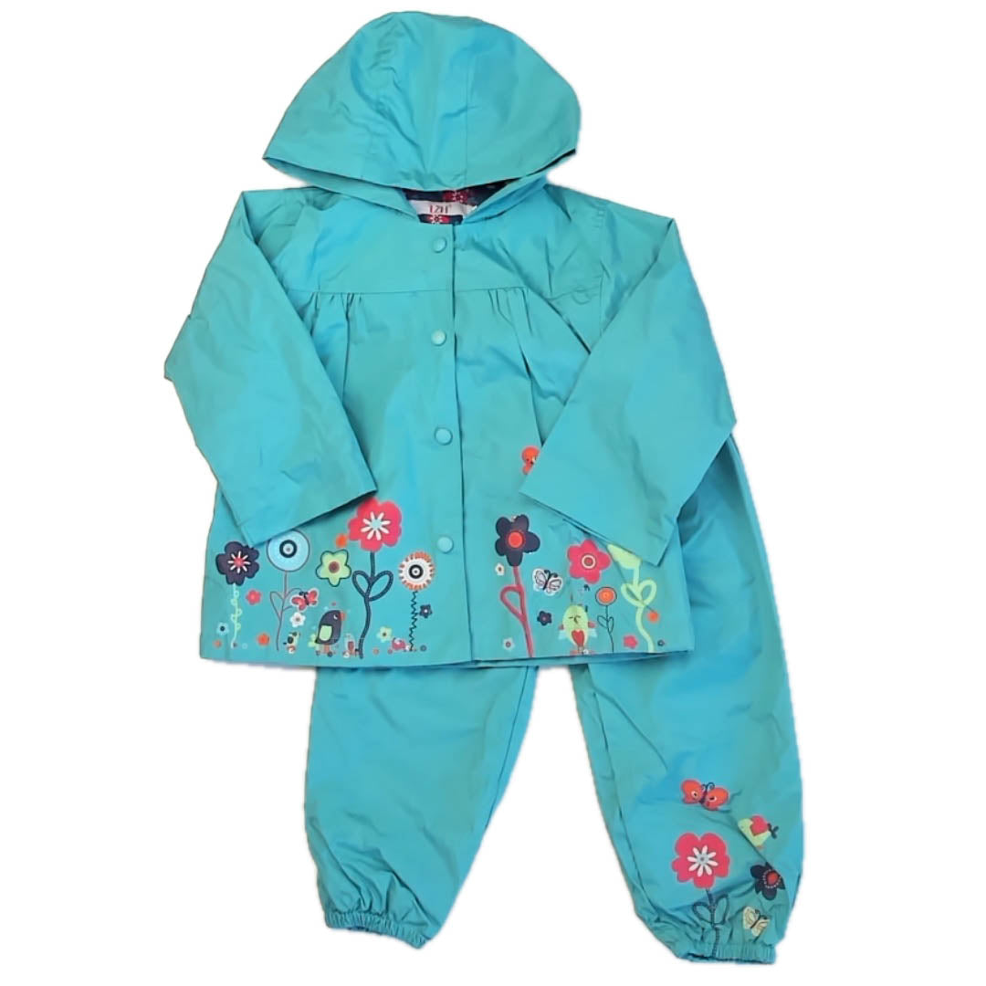 LZ Girls Turquoise Rain Coat Size: 3T Turquoise