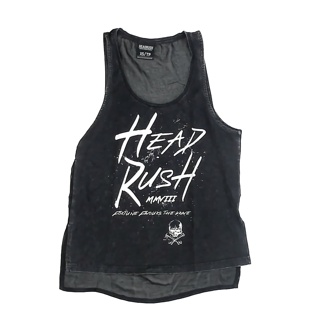 Headrush Girls Washed Black Tank Top Size: XS Washed Black