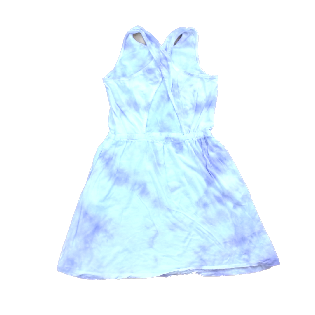 Rockets Of Awesome Girls White and Lavender Tie-Dye Dress Size: 12 Years White and Lavender Tie-Dye