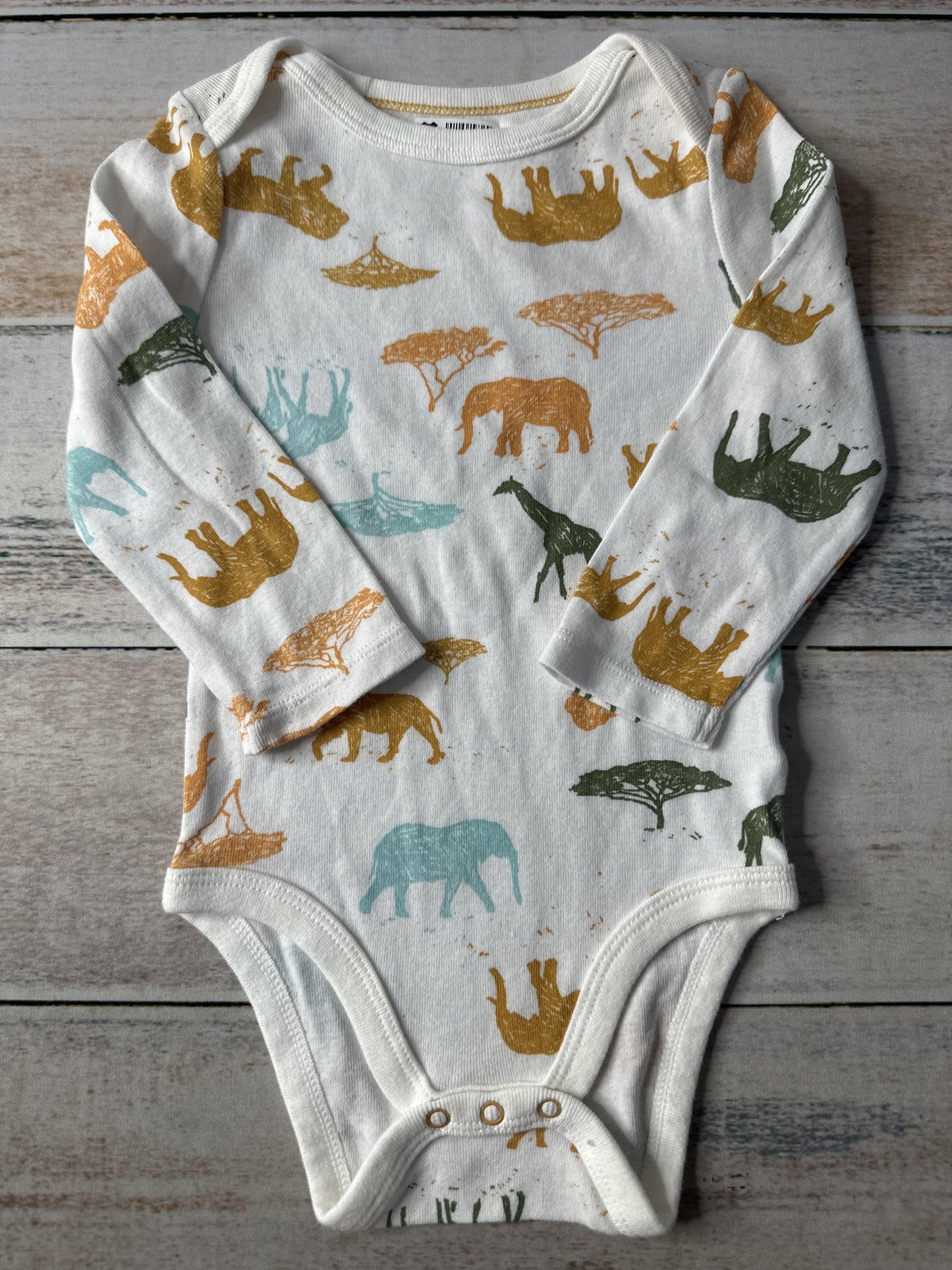 Cloud Island Unisex White | animals Onesie Size: 12 months White | animals