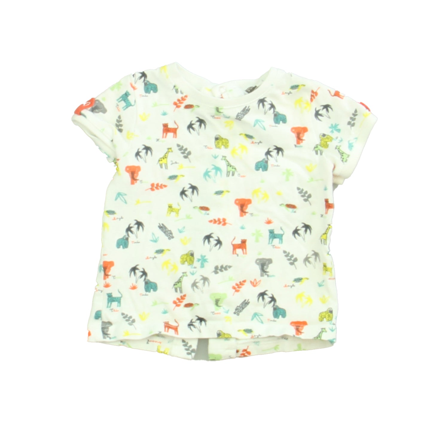 3 Pommes Boys White | Animals Shirt Size: 3-6 Months White | Animals