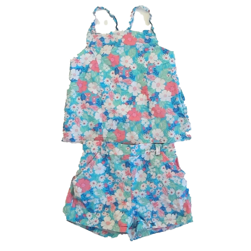 Cynthia Rowley Girls White | Aqua | Pink Floral Dress Size: 3T White | Aqua | Pink Floral