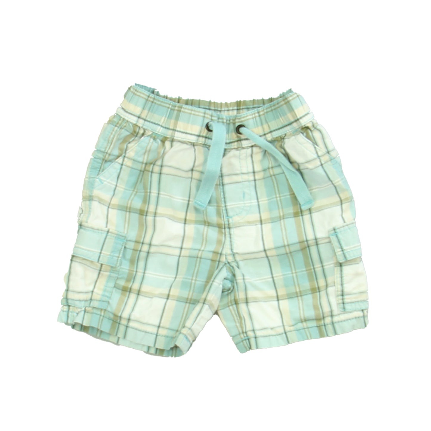 Gymboree Boys White | Aqua | Tan Shorts Size: 6-12 Months White | Aqua | Tan