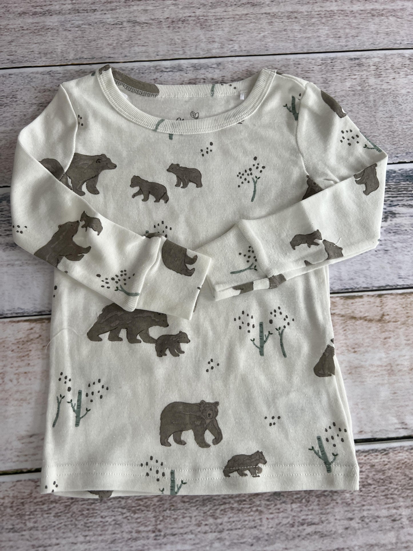 Oliver & Rain Unisex White | bears Pajamas Size: 2T White | bears