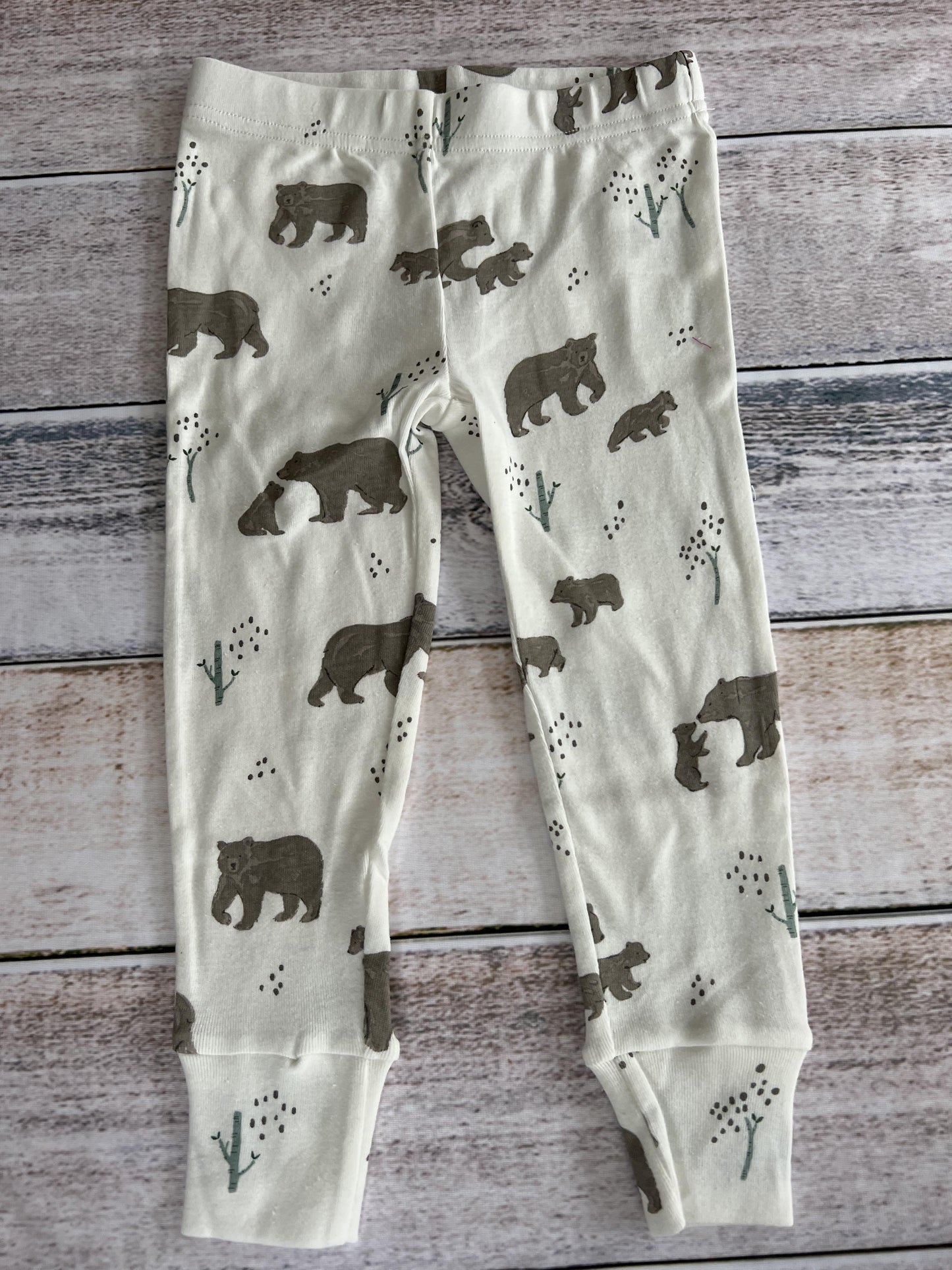 Oliver & Rain Unisex White | bears Pajamas Size: 3T White | bears