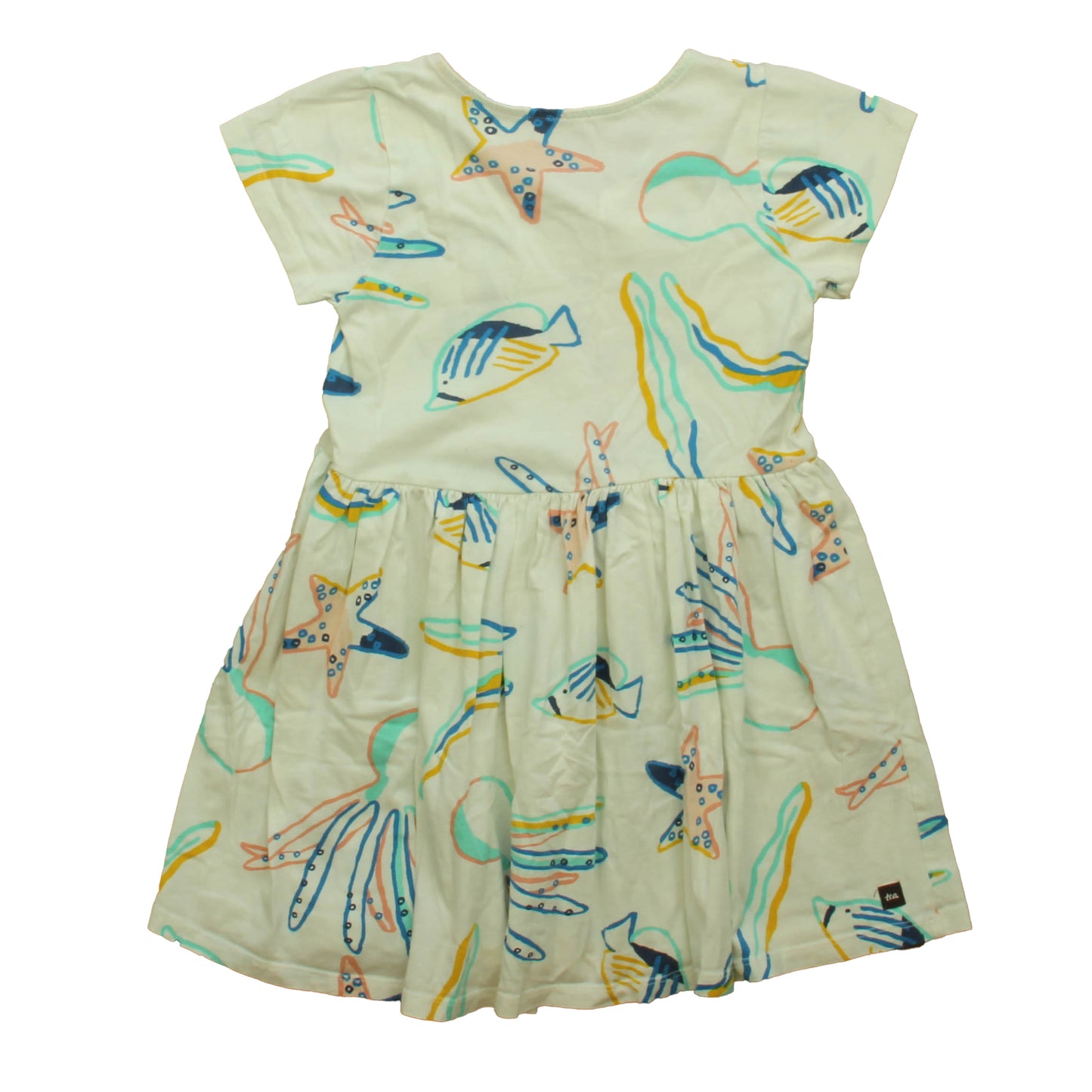 Tea Collection Girls White Birds Dress Size: 6 Years White Birds