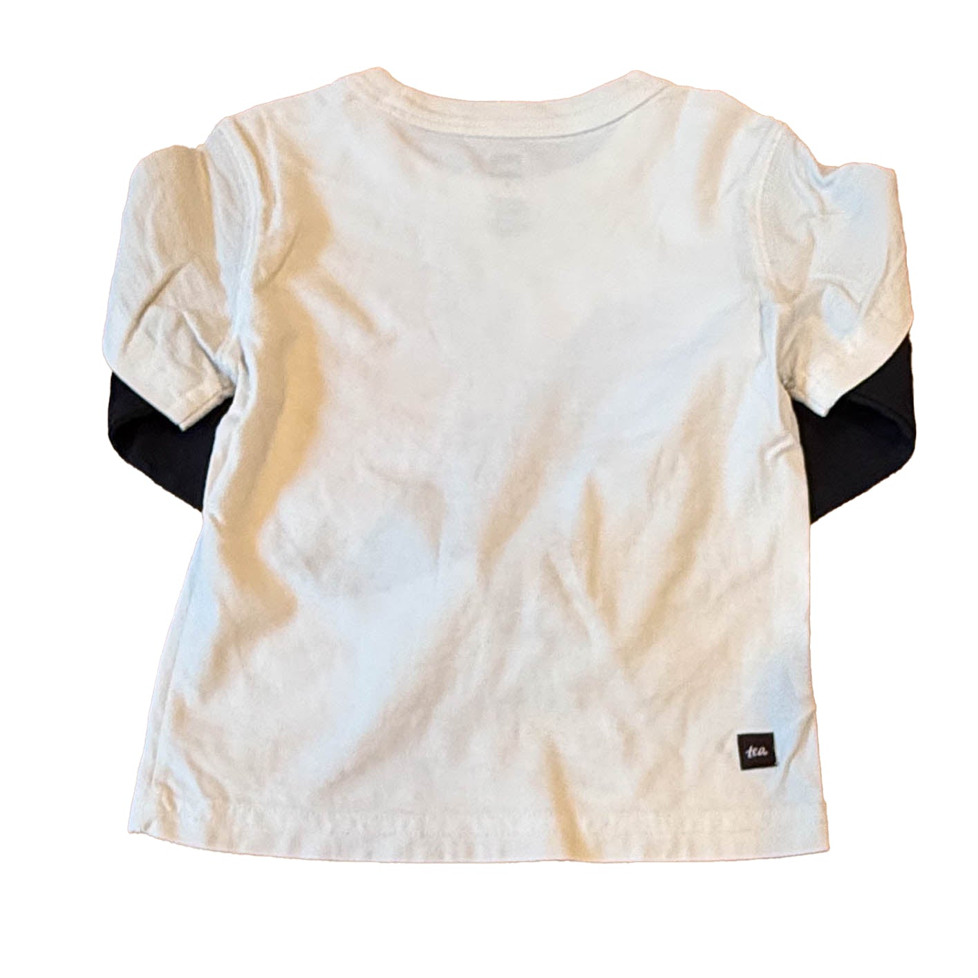 Tea Collection Boys White | Black Dinosaur Long Sleeve T-Shirt Size: 2T White | Black Dinosaur