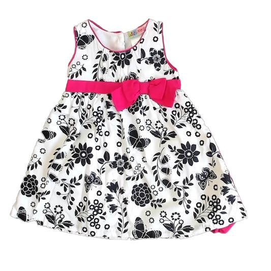 Al & Ray Girls White | Black | Pink Dress Size: 18 Months White | Black | Pink