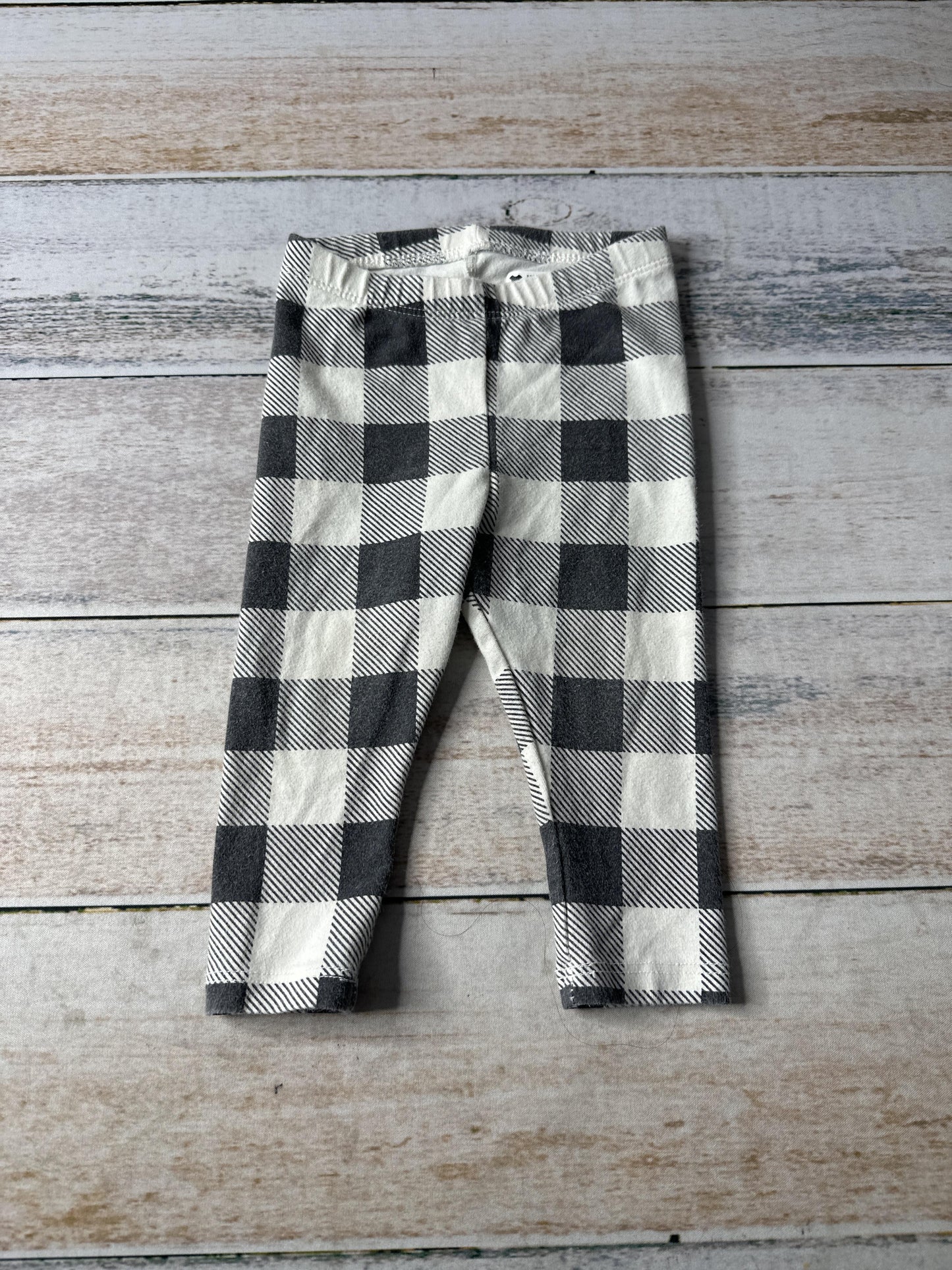 Girls White | Black | plaid Pants Size: 12 months White | Black | plaid