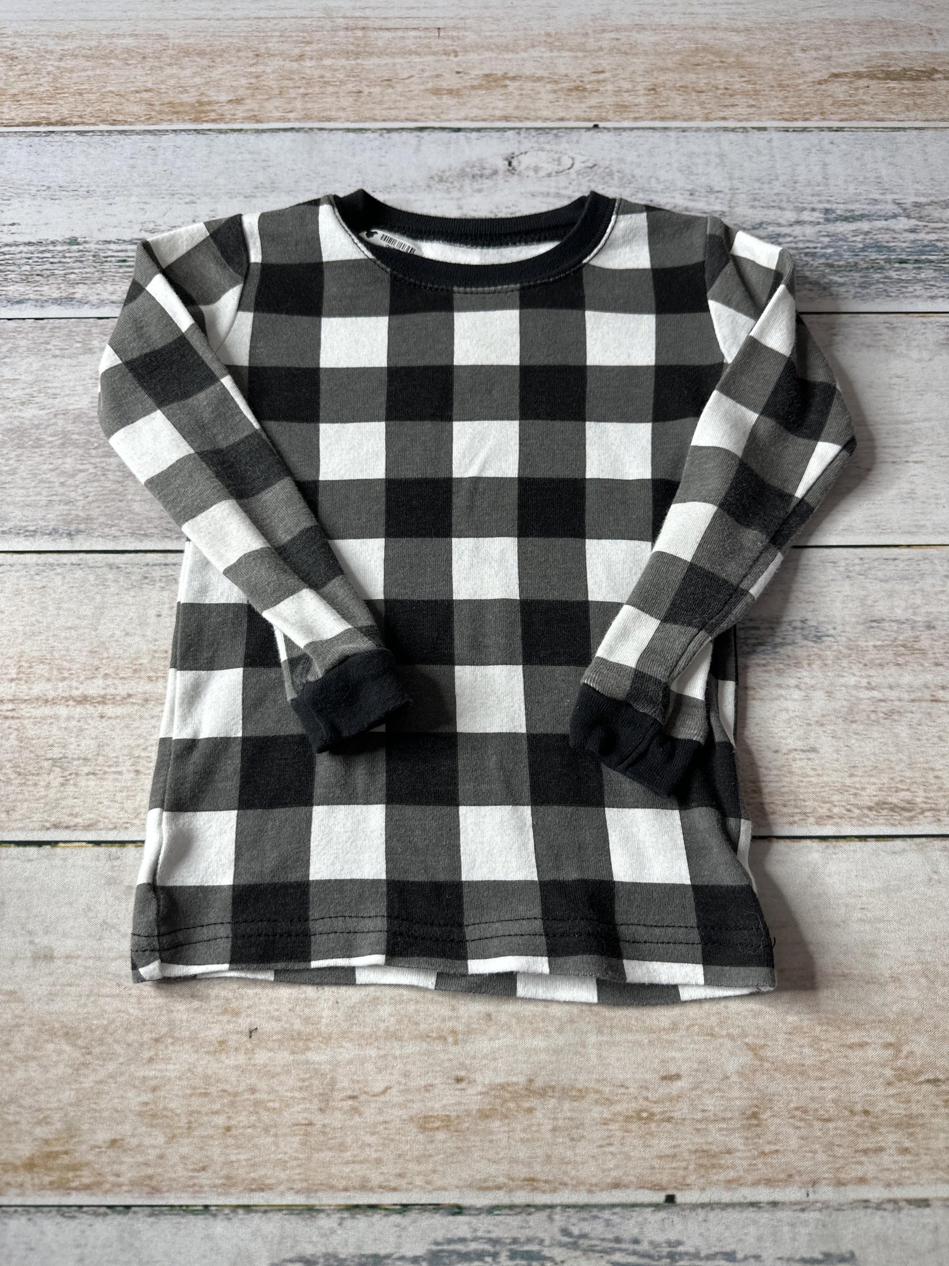 Leveret Unisex White | Black | plaid Pajamas Size: 3T White | Black | plaid