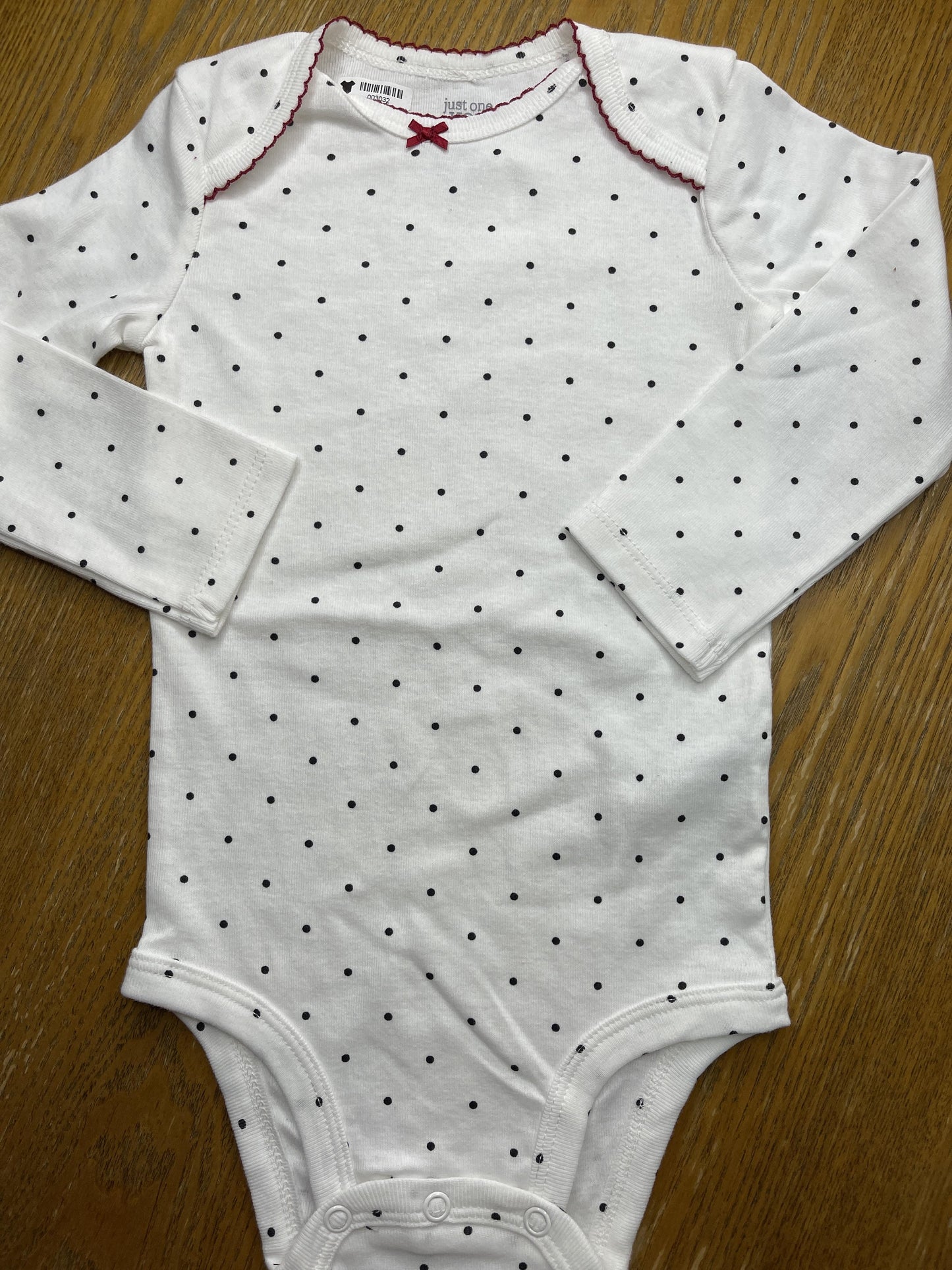 Carters Girls White | Black | polka dot Onesie Size: 18 months White | Black | polka dot