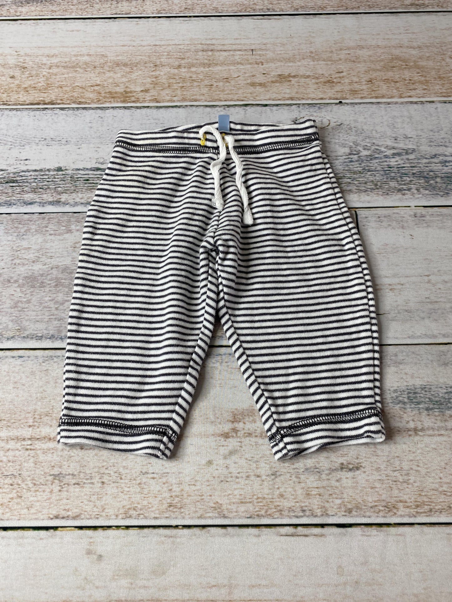 John Lewis Baby Boys White | Black | Stripe Pants Size: 0-3 months White | Black | Stripe