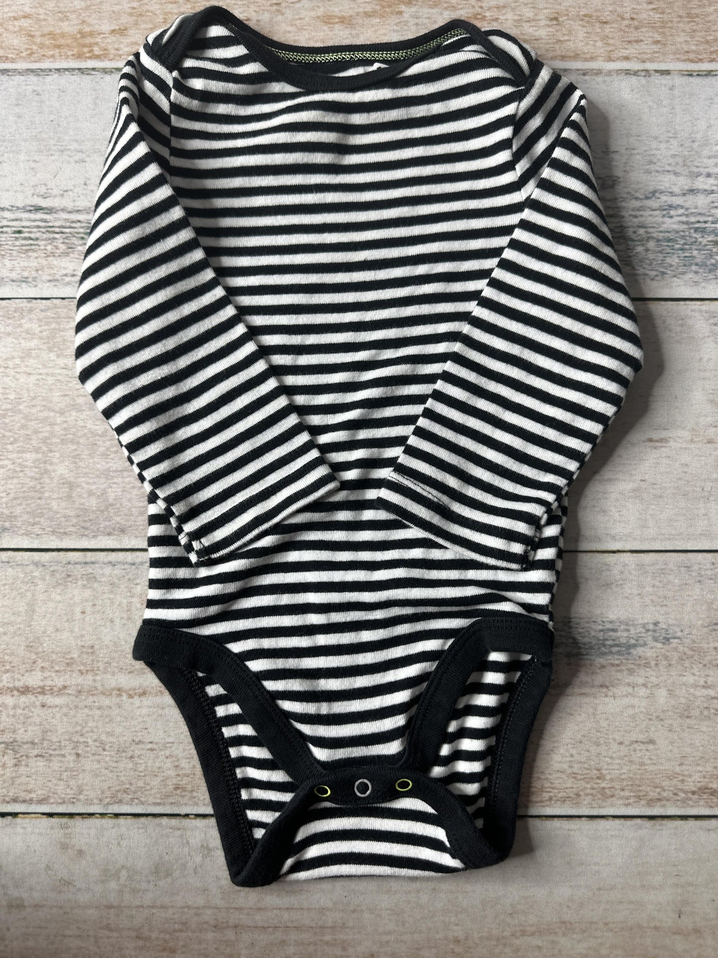 Cloud Island Girls White | Black | Stripe Onesie Size: 12 months White | Black | Stripe