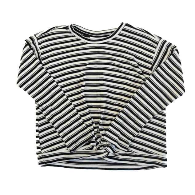 Rockets Of Awesome Girls White | Black Stripes Long Sleeve T-Shirt Size: 8 Years White | Black Stripes