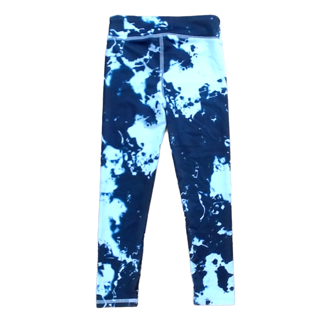Rockets Of Awesome Girls White | Black Tie Dye Leggings Size: 5T White | Black Tie Dye