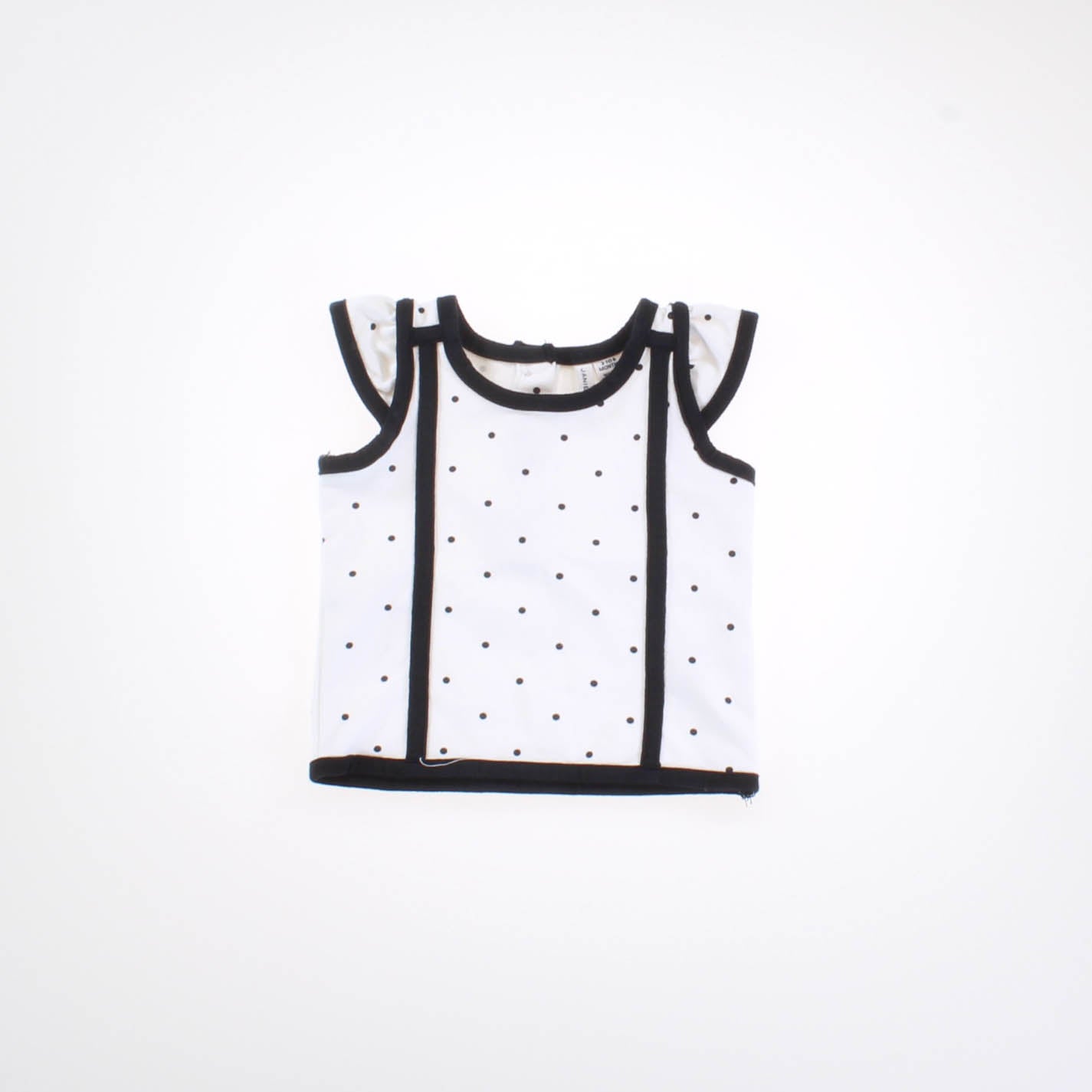 Janie and Jack Girls White | Black Shirt Size: 3-6 Months White | Black