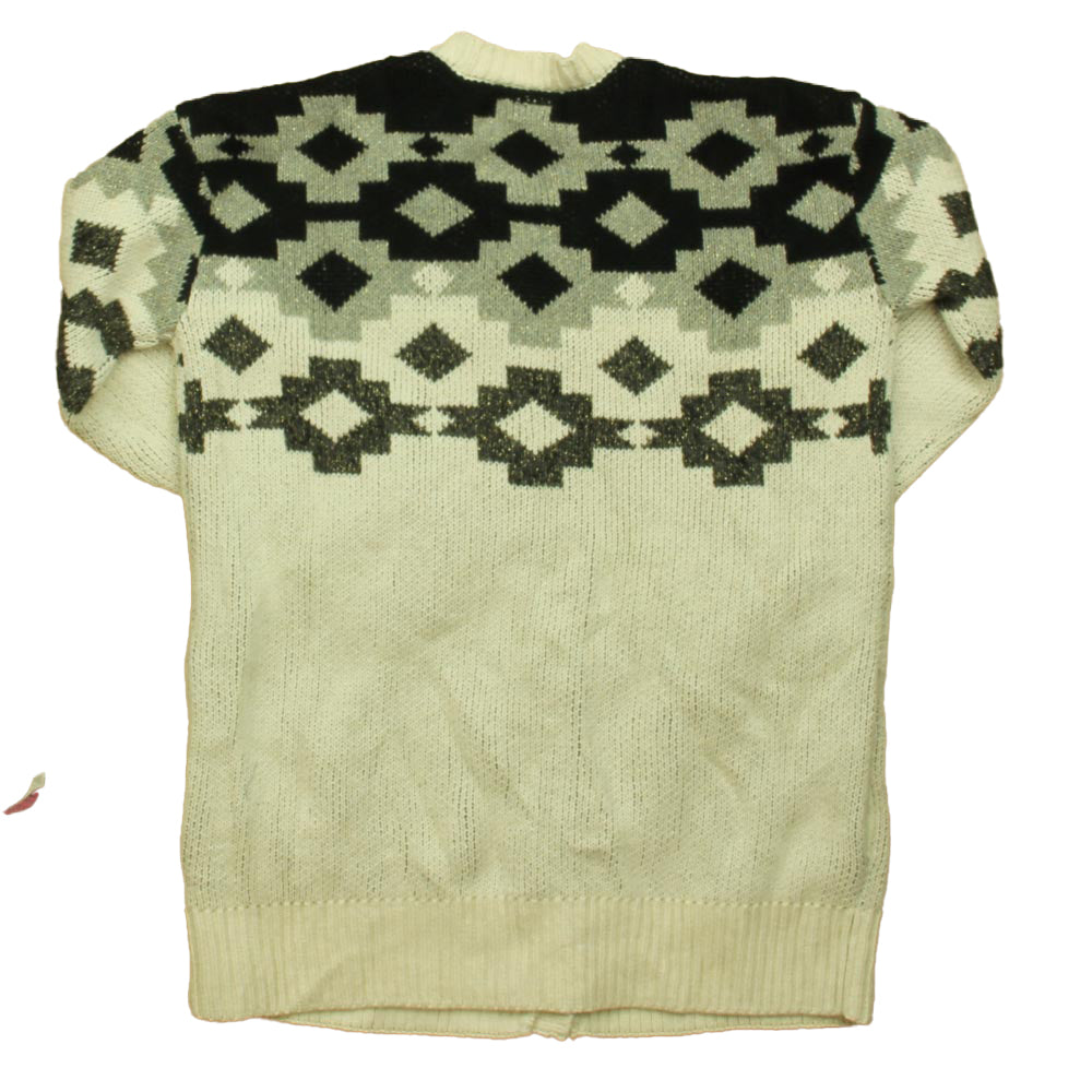 Tea Collection Girls White | Black Cardigan Size: 6-7 Years White | Black