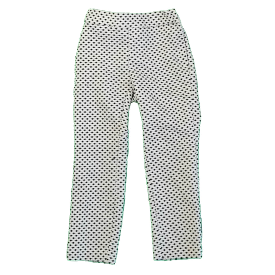 Janie and Jack Girls White | Black Pants Size: 5T White | Black
