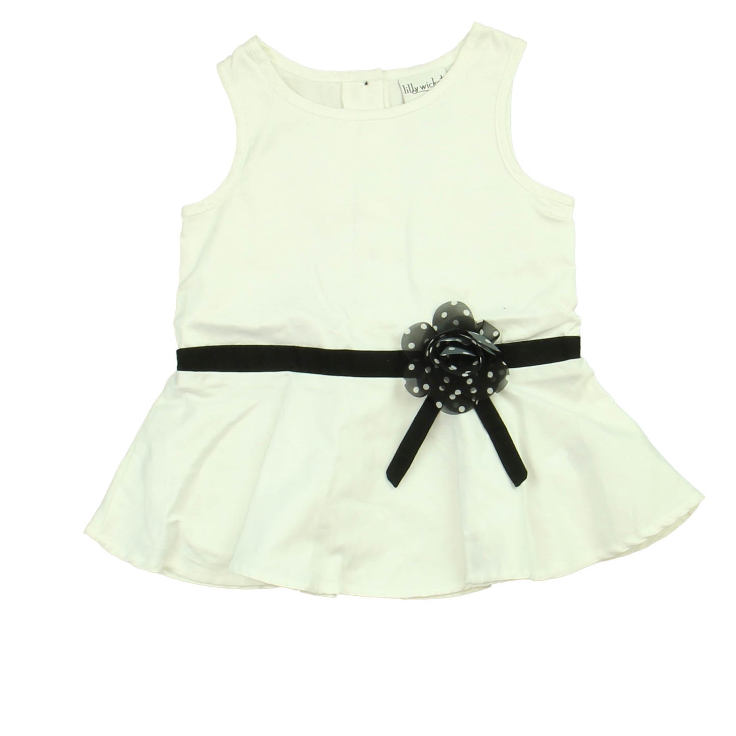 Lilly Wicket Girls White | Black Shirt Size: 2T White | Black