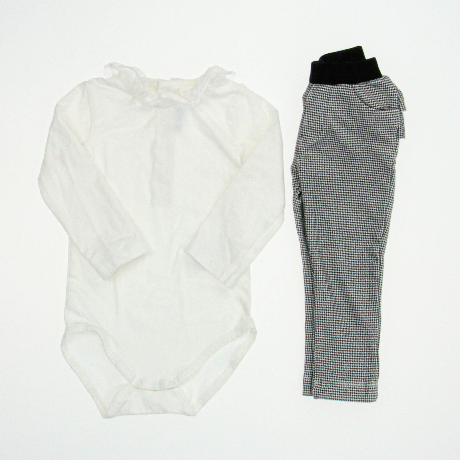 Mayoral Girls White | Black Apparel Sets Size: 12 Months White | Black