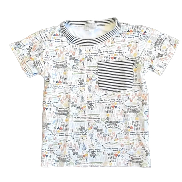 Joy Street Boys White | Blue Happy Birthday T-Shirt Size: 4T White | Blue Happy Birthday