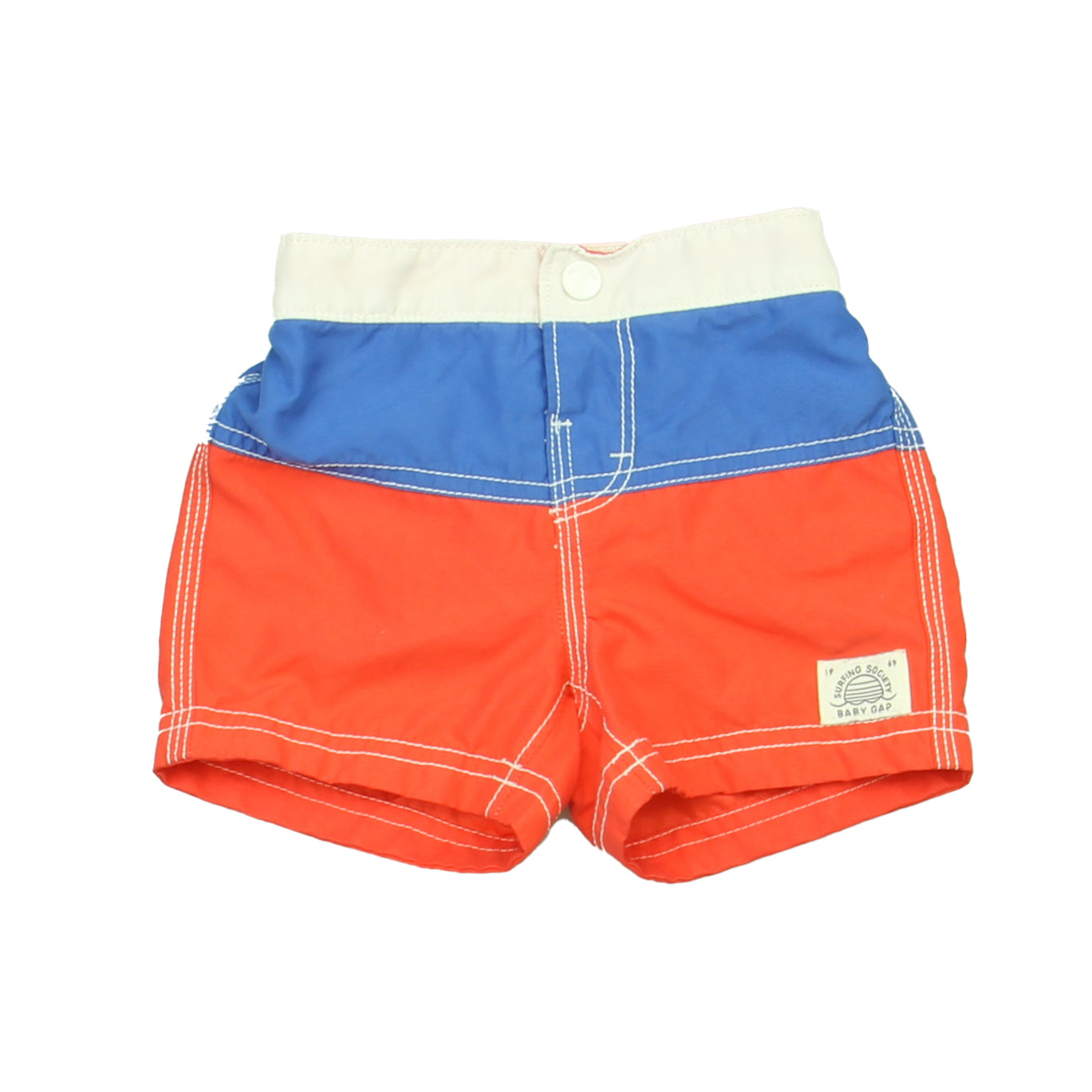 Gap Boys White | Blue | Orange Trunks Size: 6-12 Months White | Blue | Orange