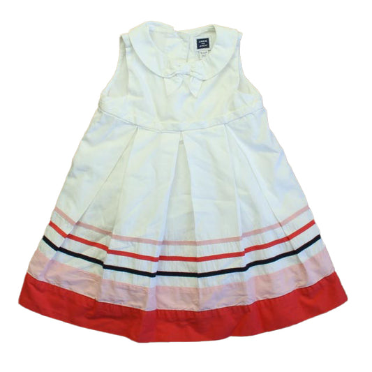 Janie and Jack Girls White | Blue | Red Dress Size: 12-18 Months White | Blue | Red