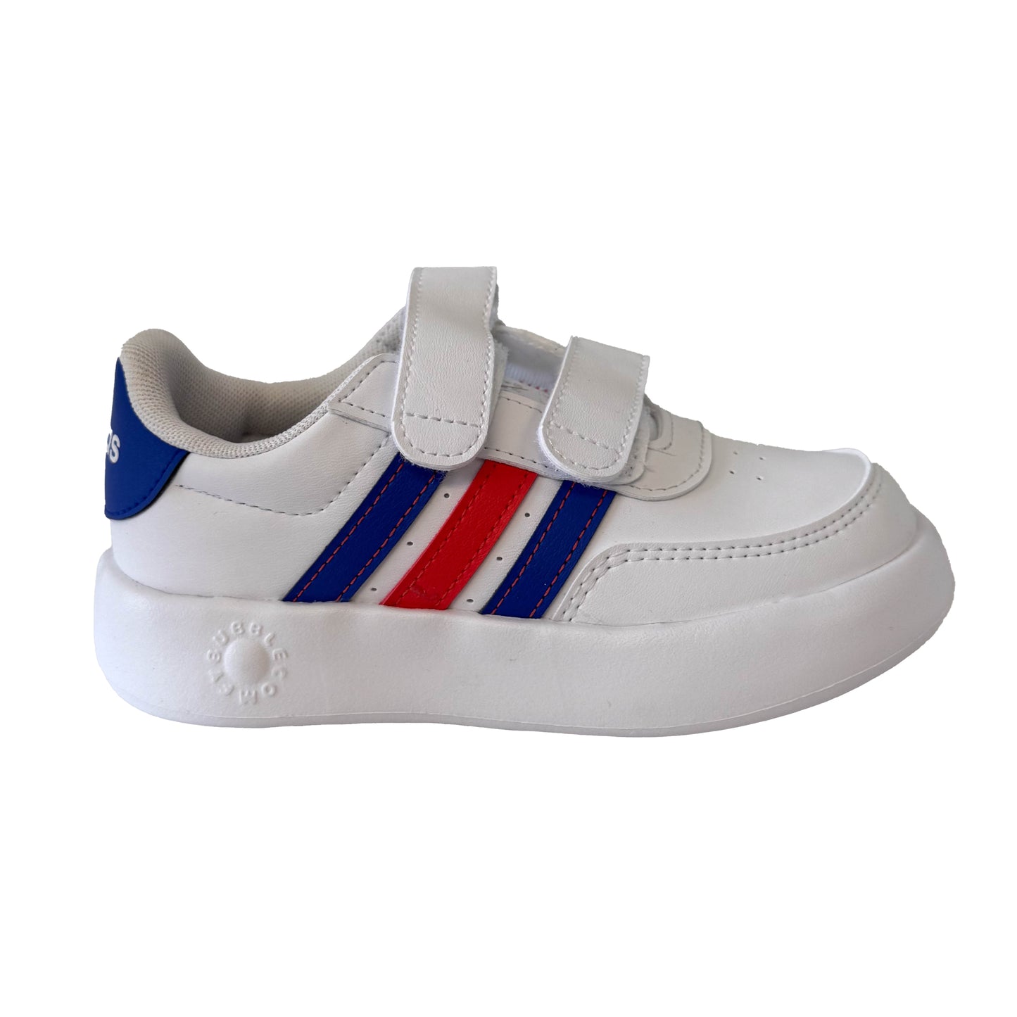 Adidas Unisex White | Blue | Red Sneakers Size: 10 Toddler White | Blue | Red