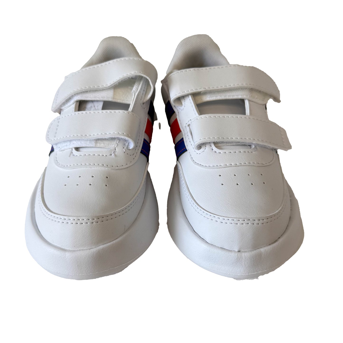 Adidas Unisex White | Blue | Red Sneakers Size: 10 Toddler White | Blue | Red