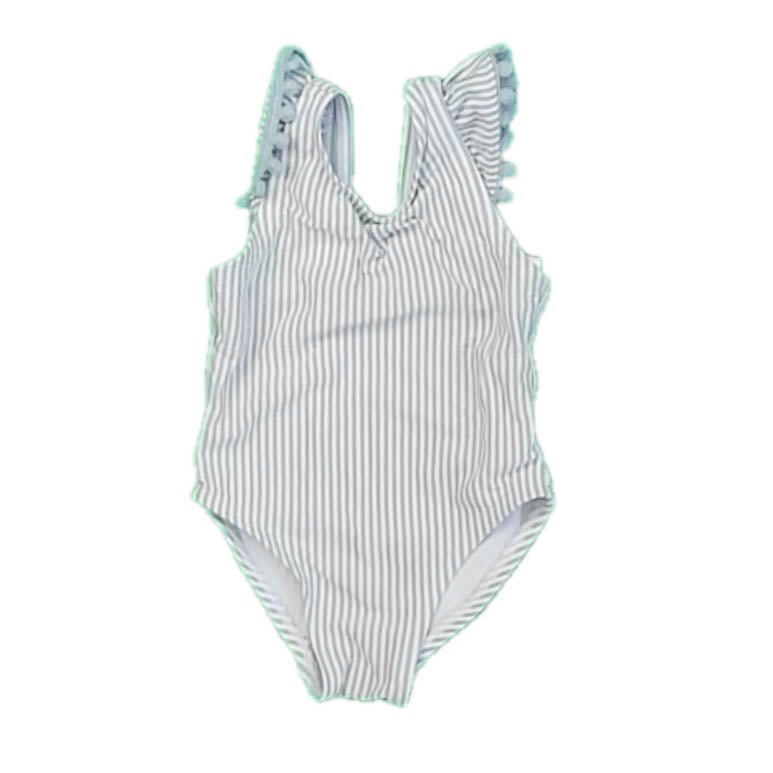 Primark Girls White | Blue Stripe 1-piece Swimsuit Size: 3-6 Months White | Blue Stripe
