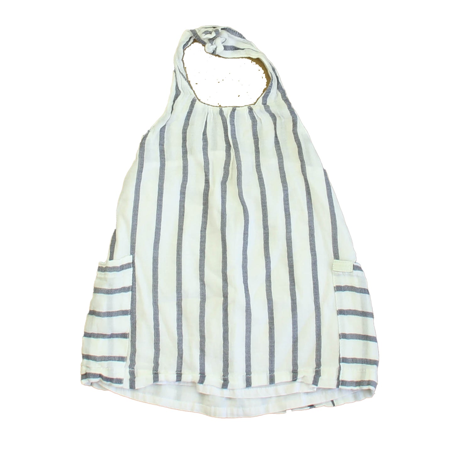 7 for all Mankind Girls White | Blue Stripe Dress Size: 3-6 Months White | Blue Stripe