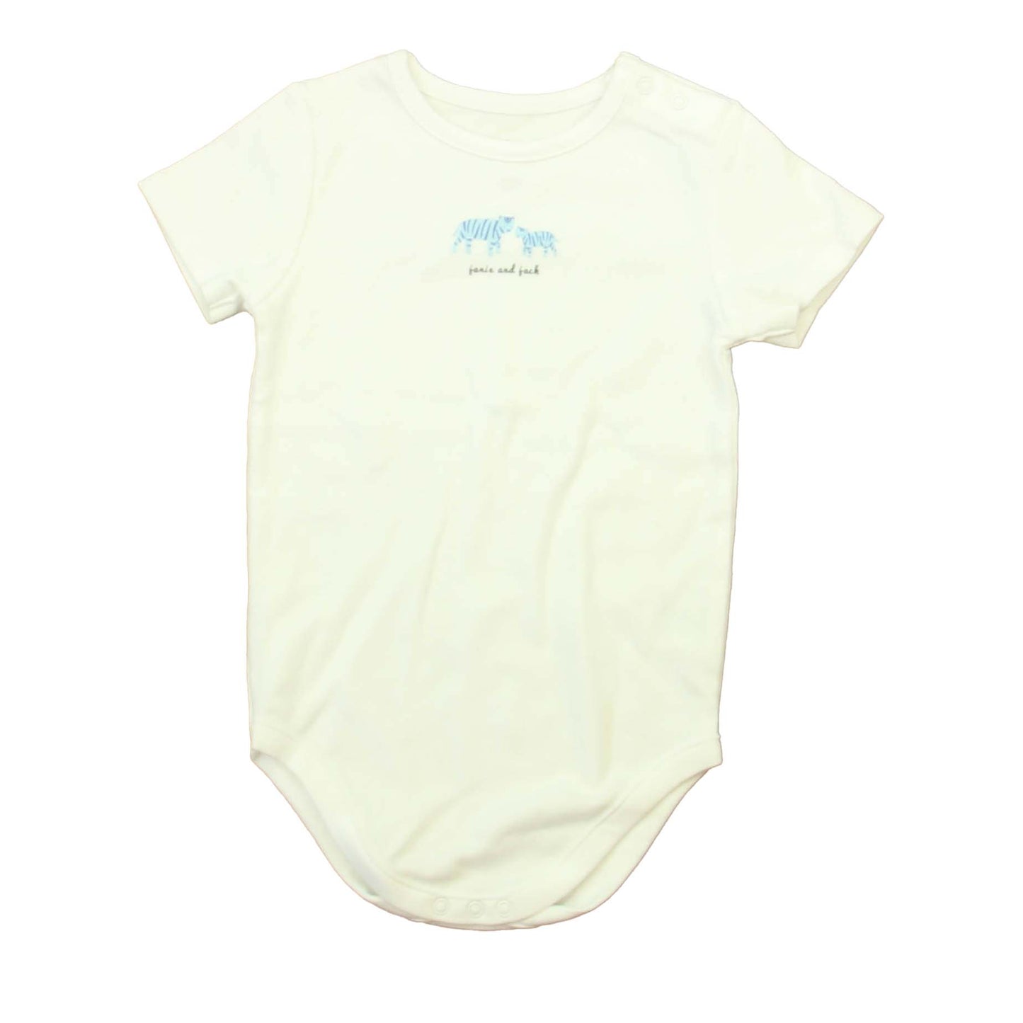 Janie & Jack Boys White | Blue Tigers Onesie Size: 12-18 Months White | Blue Tigers