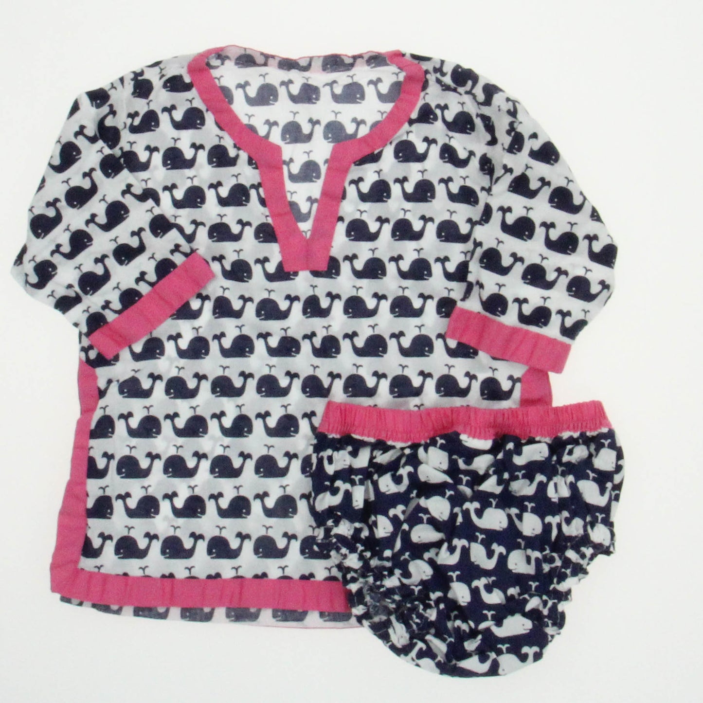 Pottery Barn Kids Girls White | Blue Whales Cover-up Size: *6-12 Months White | Blue Whales