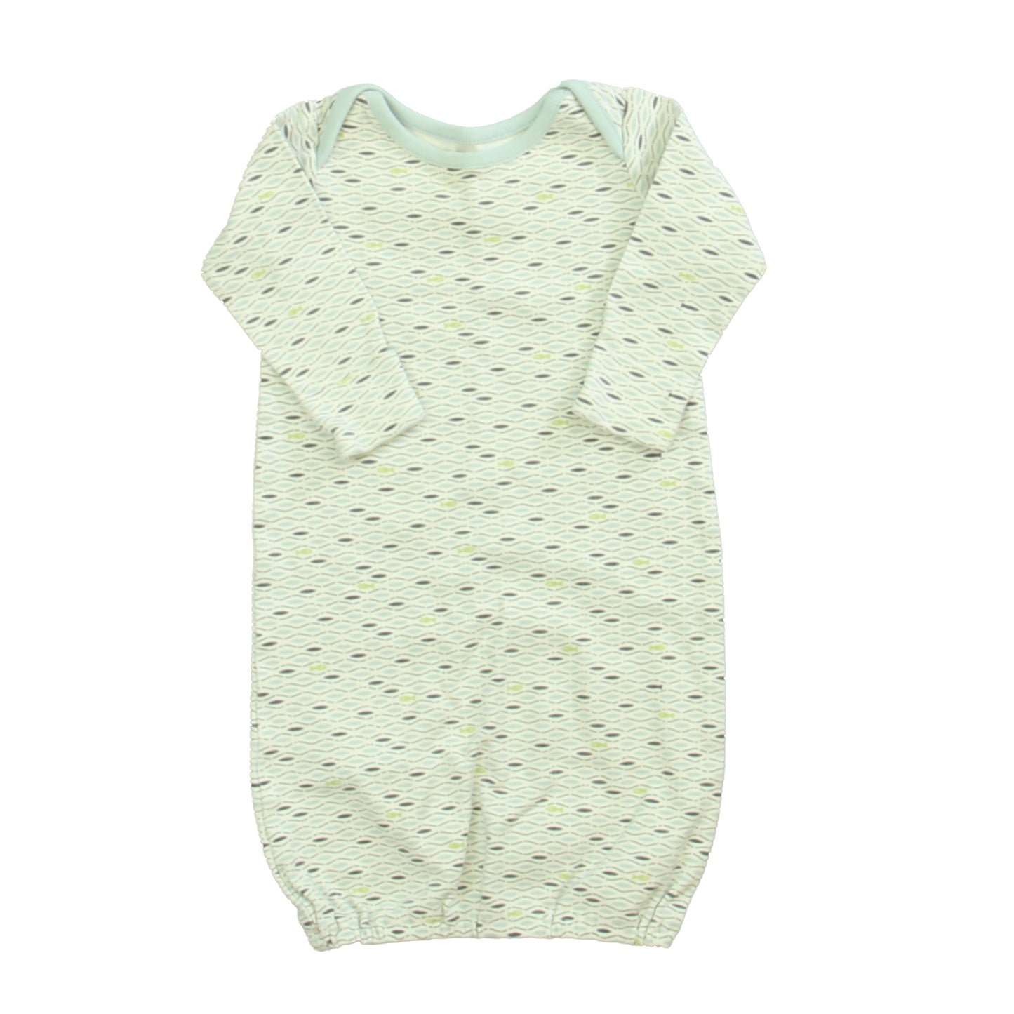 Tea Boys White | Blue Nightgown Size: 0-3 Months White | Blue