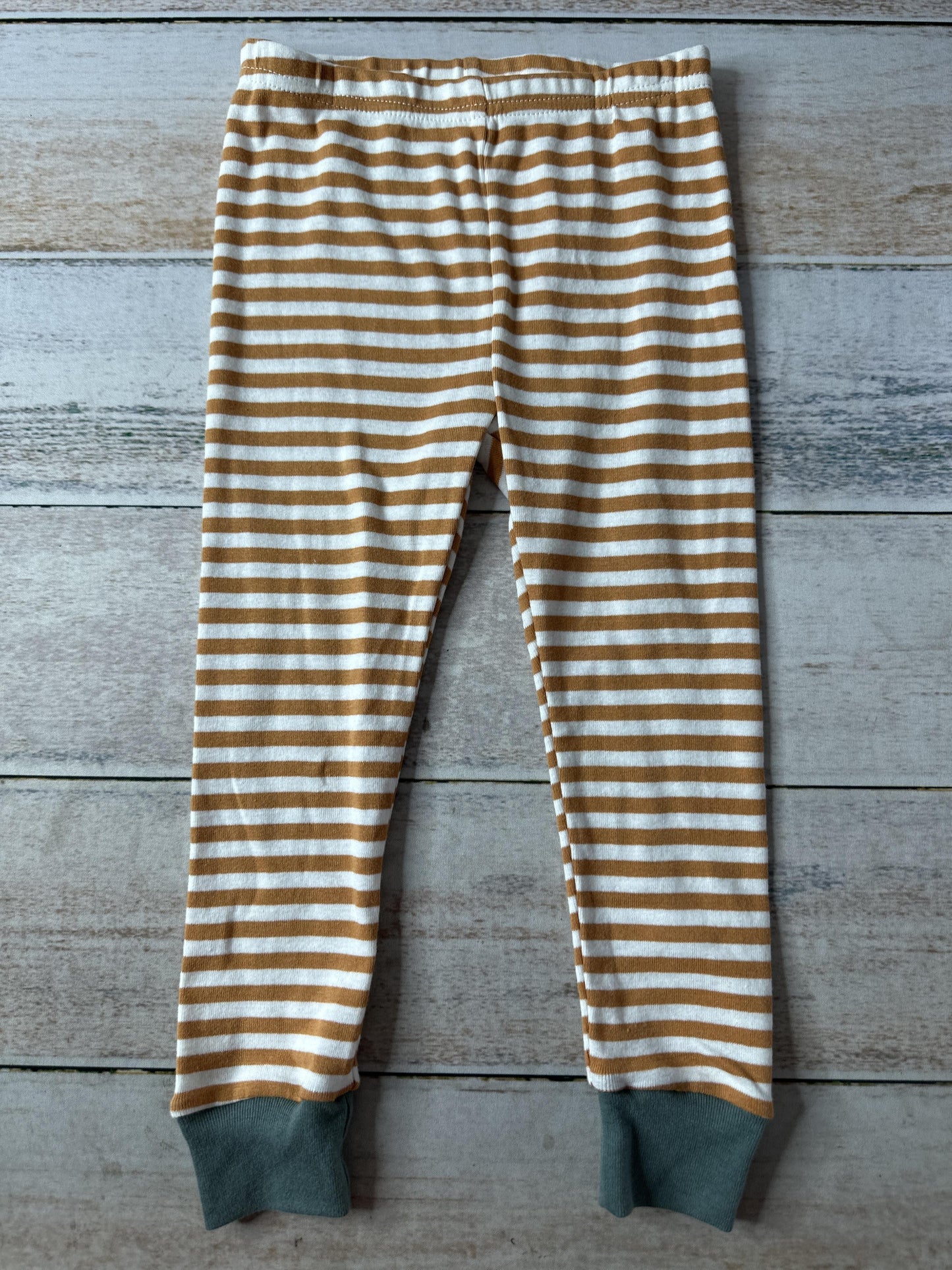 Carters Boys White | Brown | Stripe Pajamas Size: 2T White | Brown | Stripe