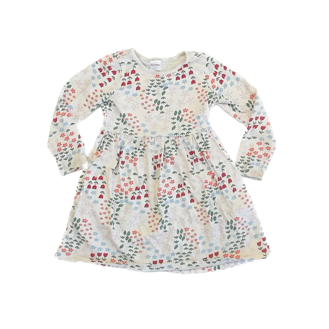 Hanna Andersson Girls White Bunnies Dress Size: 5T White Bunnies
